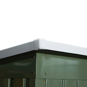 Casetta Box da Giardino 213x130x173 cm in Acciaio Verde