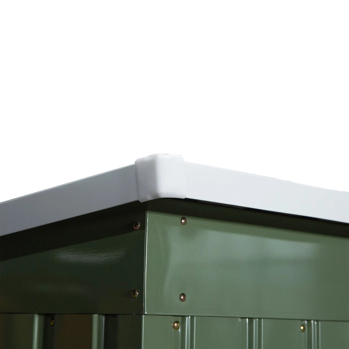 Casetta Box da Giardino 213x130x173 cm in Acciaio Verde