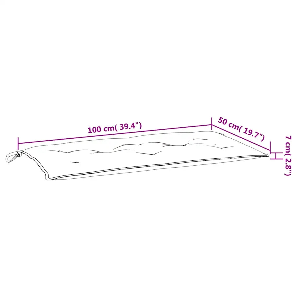Cuscini per Panca da Giardino 2 pz | Cuscini per sedie Turchese 100x50x7 cm Tessuto