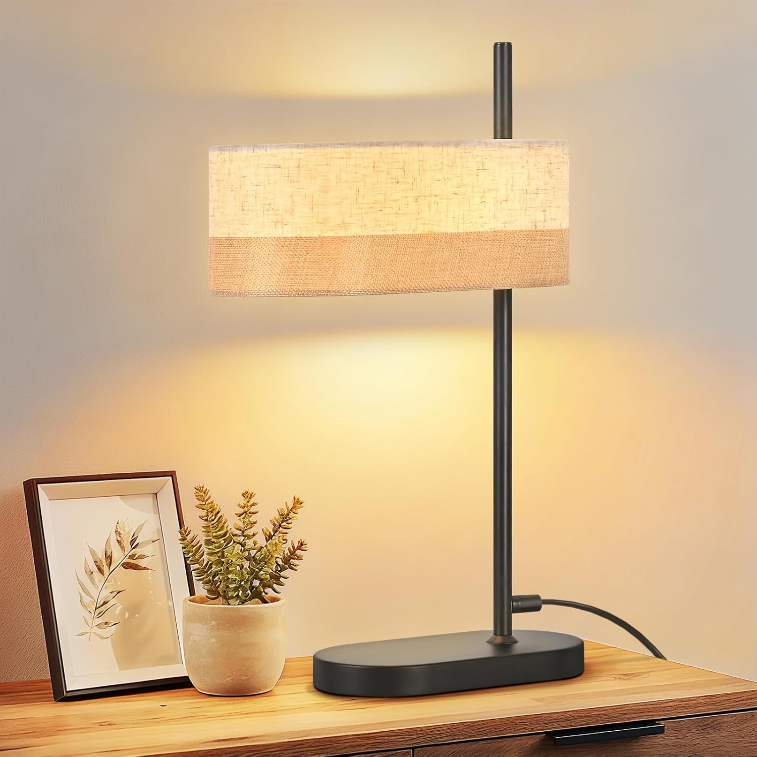 ZMH Lampada da tavolo vintage E14 1 luce con cavo senza lampadina per scrivania camera letto