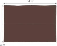 Vela ombreggiante rettangolare 3 x 4 m marrone 13_0002932_3