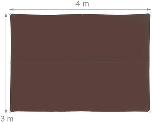 Vela ombreggiante rettangolare 3 x 4 m marrone 13_0002932_3