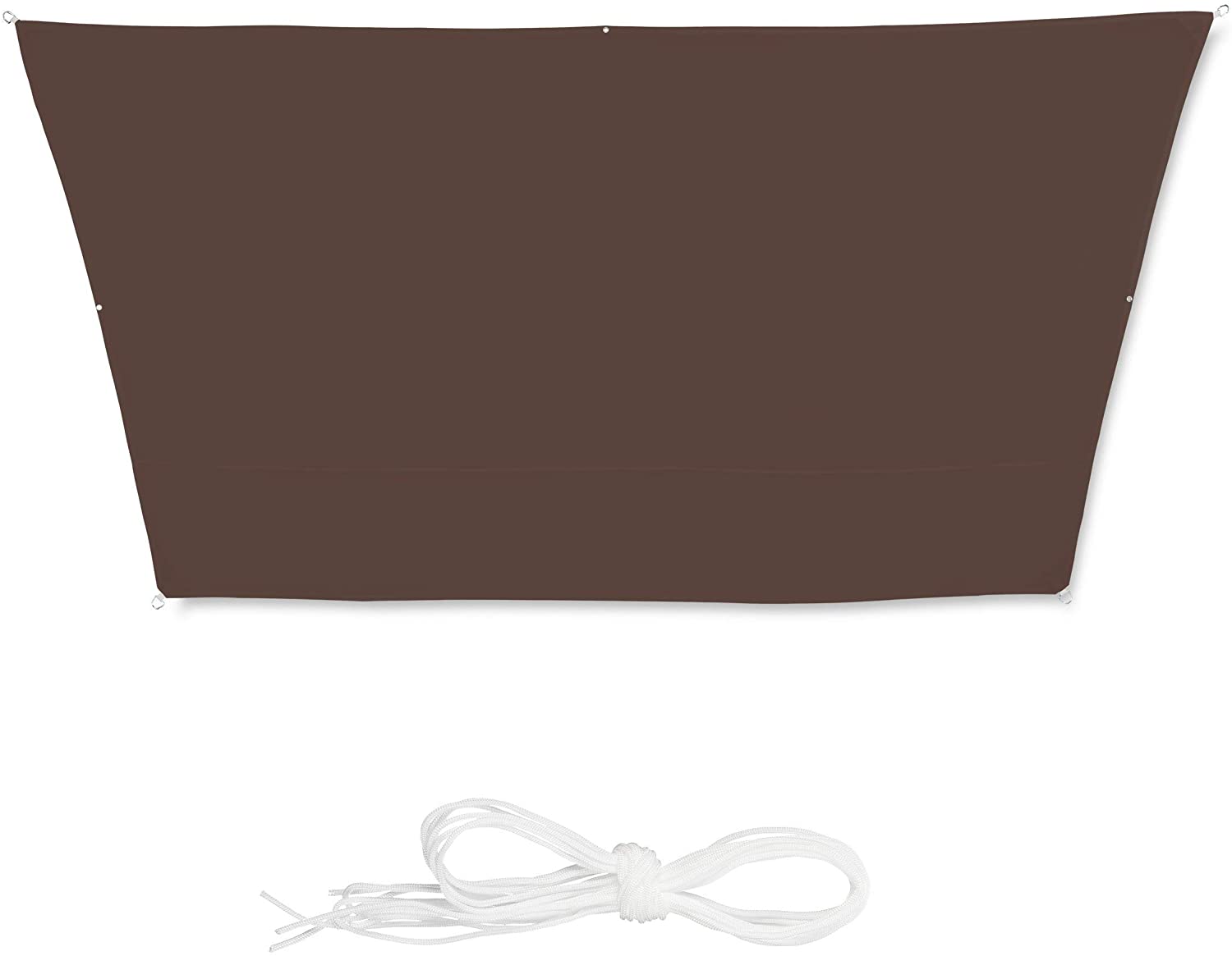 Vela ombreggiante a trapezio 3 x 4 x 2 m marrone 13_0002936