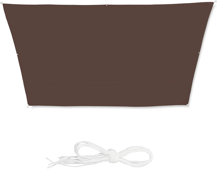 Vela ombreggiante a trapezio 3 x 4 x 2 m marrone 13_0002936