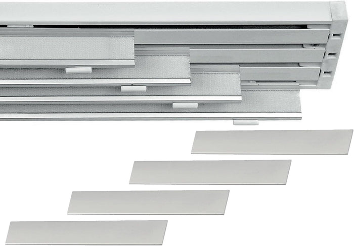 Bastone per Tende A Pannello Comando Manuale, Binario a 4 vie con portapannelli da 60 CM, Attacco Soffitto Lunghezza 230 CM