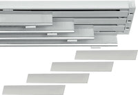 Bastone per Tende A Pannello Comando Manuale, Binario a 4 vie con portapannelli da 65 CM, Attacco Soffitto Lunghezza 240 CM