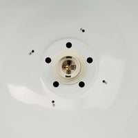 Lampada a sospensione in stile industriale plafoniera in vetro opalino in ferro paralume rotondo nero 13_0001370_2