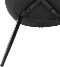 Set di 2 sedie per sala da pranzo sedie da cucina seduta in tessuto piedino in metallo antracite 19_0000187