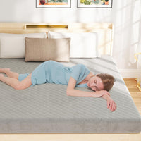 Protezione per Materasso, Coprimaterasso in Velluto Morbido di Lusso con Fondo Antiscivolo, Copertura per Materasso Confortevole con Imbottitura in Spugna (200 x 180 cm)