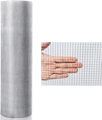 Rotolo di Rete Metallica Zincata, Rete da Pollaio Elettrosaldata Spessore 0,6 mm, Rotolo 15m (1,2 x 15M)