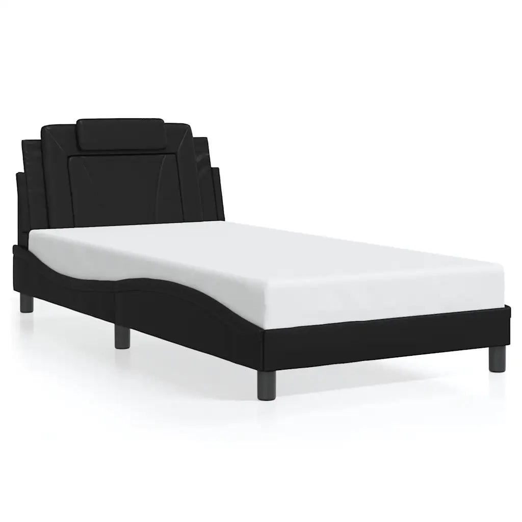 Giroletto con Testiera Nero 100x200 cm in Similpellecod mxl 91114