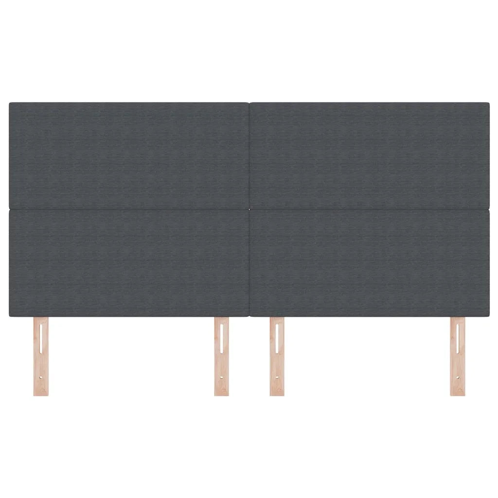 Testiera LED con testiera Grigio scuro 180 cm Tessuto in Cords 3338335