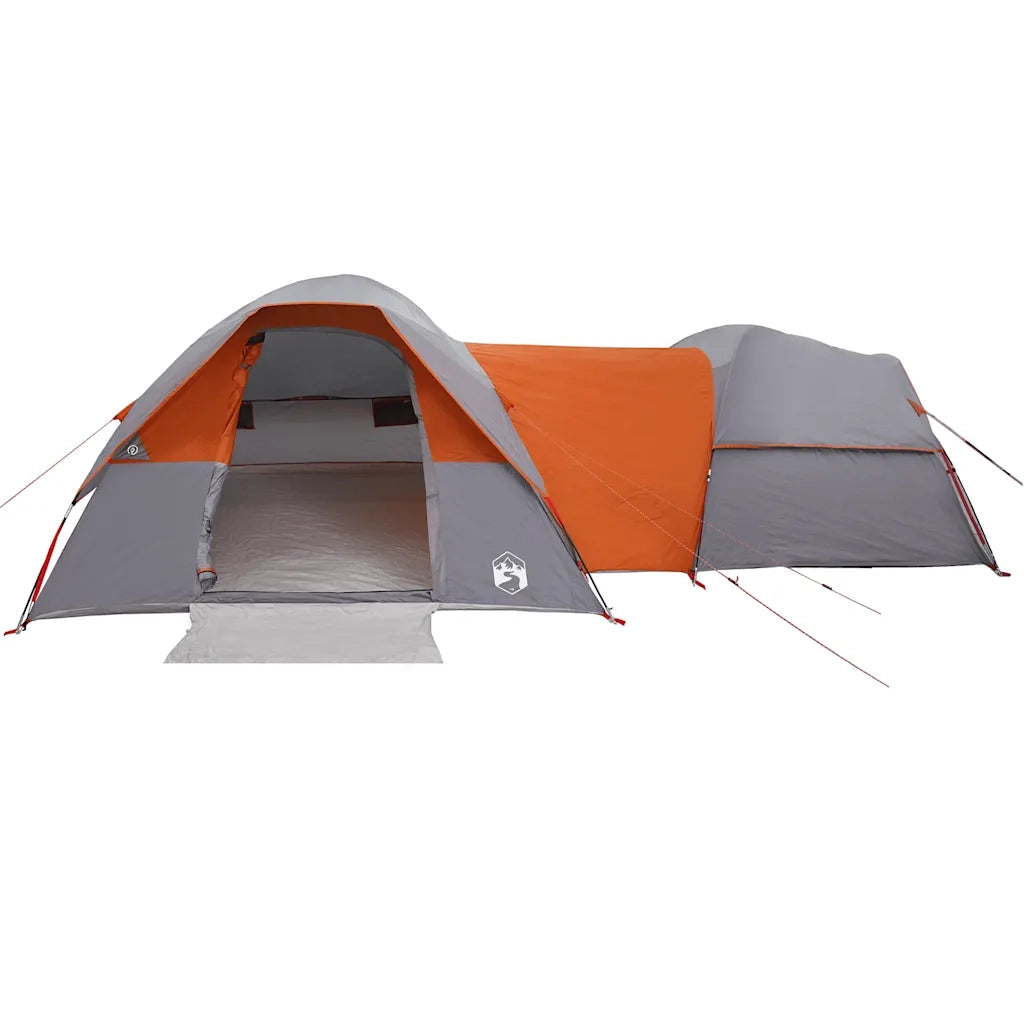Tenda da Campeggio 5 Persone Grigio e Arancione Impermeabile 4009589
