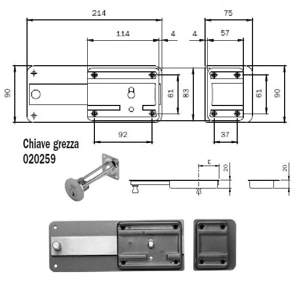 ISEO 300606 FERROGLIETTO CIL.STACCATO MM.60 6 MANDATE