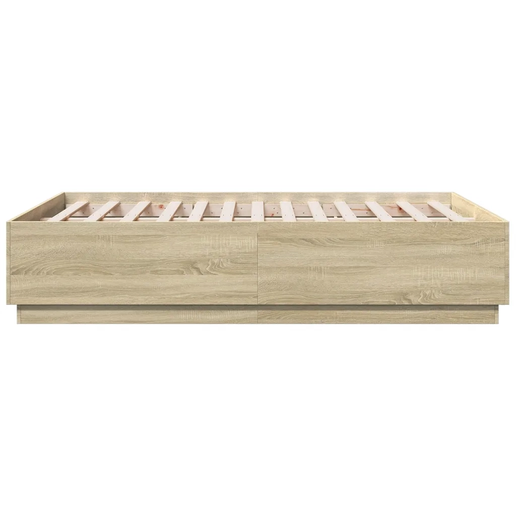 Giroletto-Struttura Letto Rovere Sonoma 135x190 cm in Legno Multistrato 527739