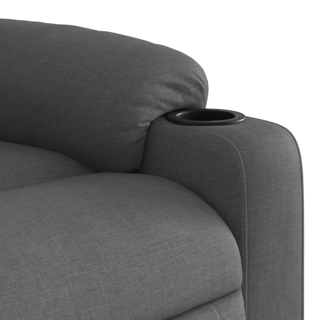 Poltrona | Sedia Relax Reclinabile in Tessuto Grigio Scuro