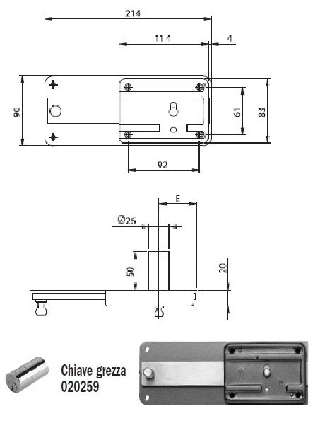 ISEO 315506 FERROGLIETTO X FERRO CIL.FISSO MM.50 6 MANDATE