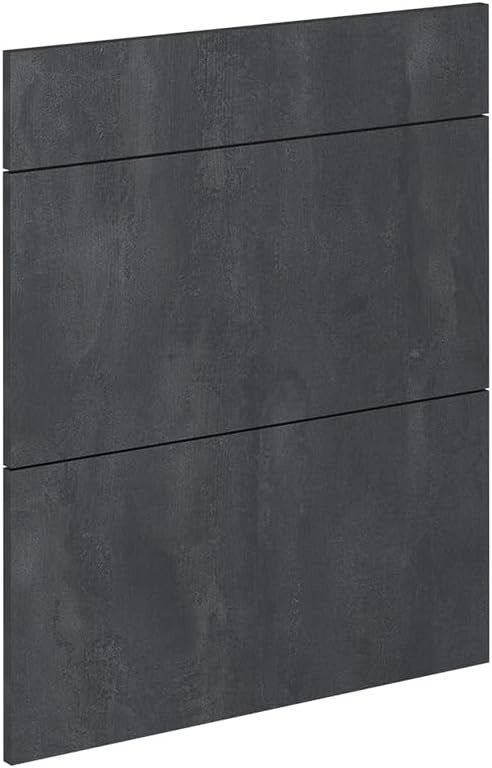 Frontale cucina R-Line, Calcestruzzo nero, 59.6 x 71.3 cm frontale del mobile per mobile base con cassetti