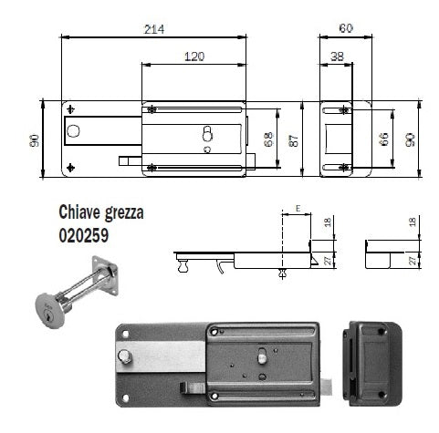 ISEO 340506 FERROGLIETTO X LEGNO MM.50 CL.STAC.EST. 6 MANDAT