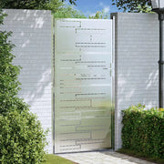 Cancello da giardino Argento 85 x 174 cm Acciaio inossidabile 3402584