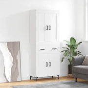 Credenza Bianca 69,5x34x180 cm in Legno Multistrato 3199873
