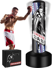 70 pollici Borsa da Boxe per Adulti - Borsa Inflabile per Allenamento MMA Muay Thai - Borsa da Boxe Indipendente per Allenamento Fitness - Utilizzabile all'Aperto e all'Interno