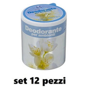 Trade Shop - Set 12 Deodoranti Barattolo Profumo Ambiente Assorbi Odori Fragranza Gelsomino -