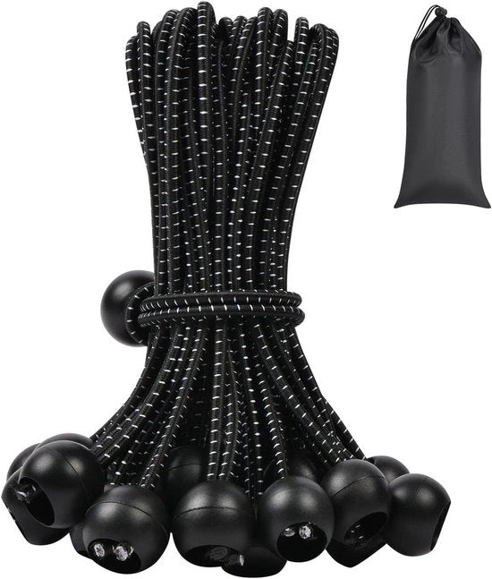 Rubberi per capocorda con pallina 50 pezzi 15 cm - Rubbers per capocorda, tentrubbers, espanderlussi per tende, banchi espositivi, ombrelloni e zoncolari.