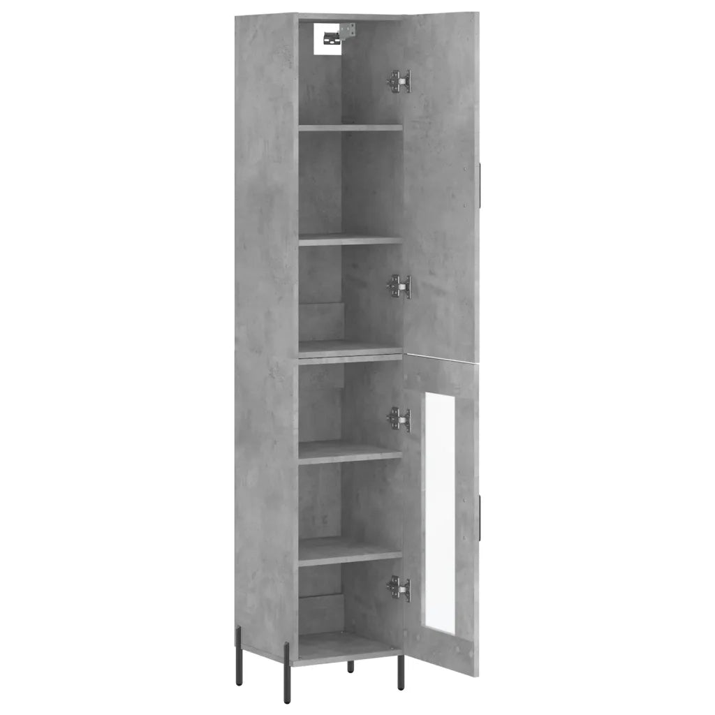Credenza Grigio Cemento 34,5x34x180 cm in Legno Multistrato 3199053