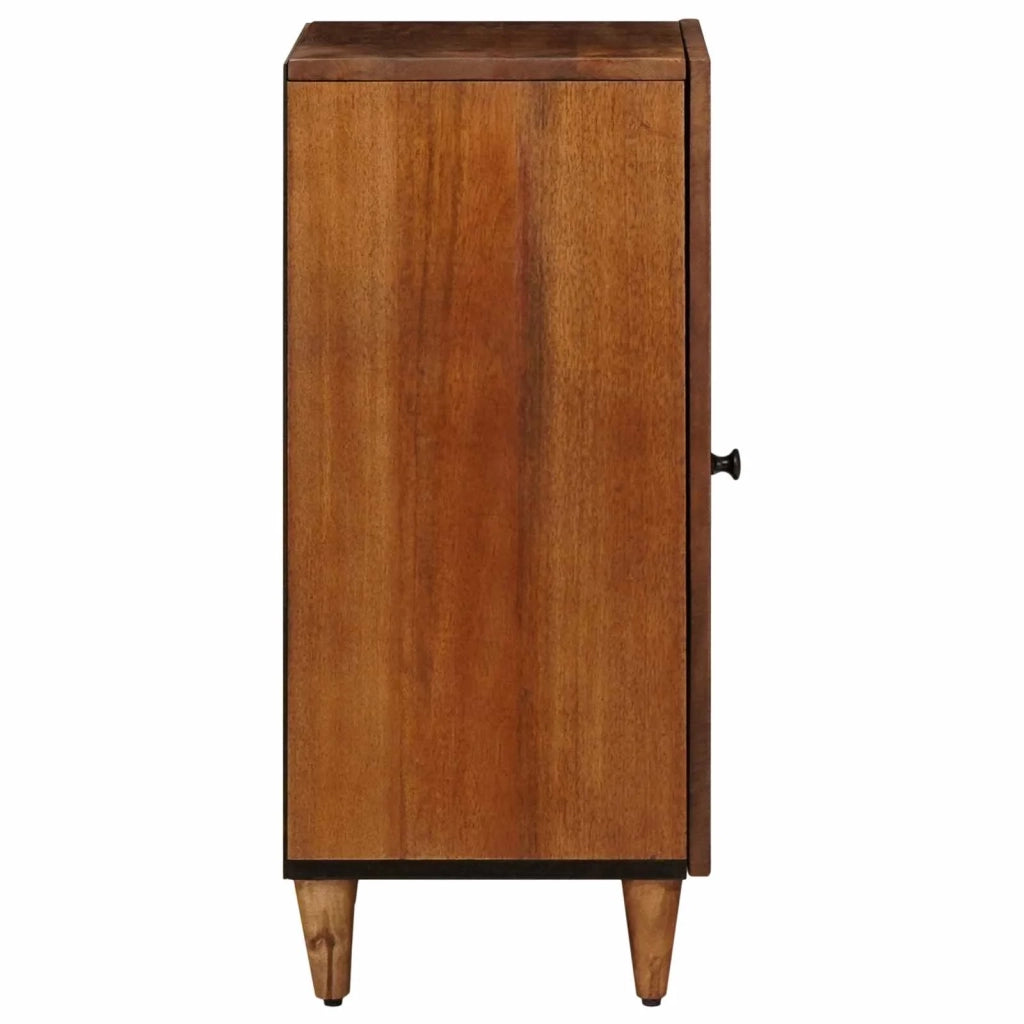 Credenza | Madia | Buffet da pranzo | Armadio da pranzo con porta Noce 40 x 33 x 75 cm Legno di mango massello