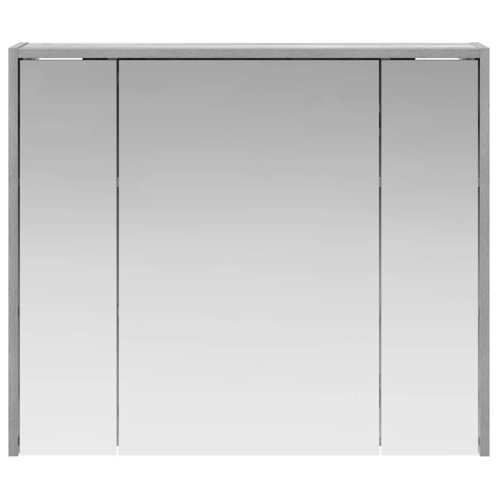 Mobiletto per specchio da bagno Grigio Sonoma