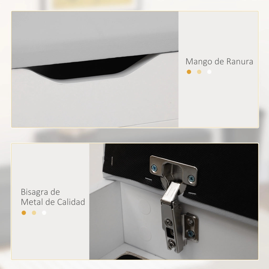 Scarpiera con Panca e Vani Aperti ¨C Minimal ¨C Bianco 80x30x90