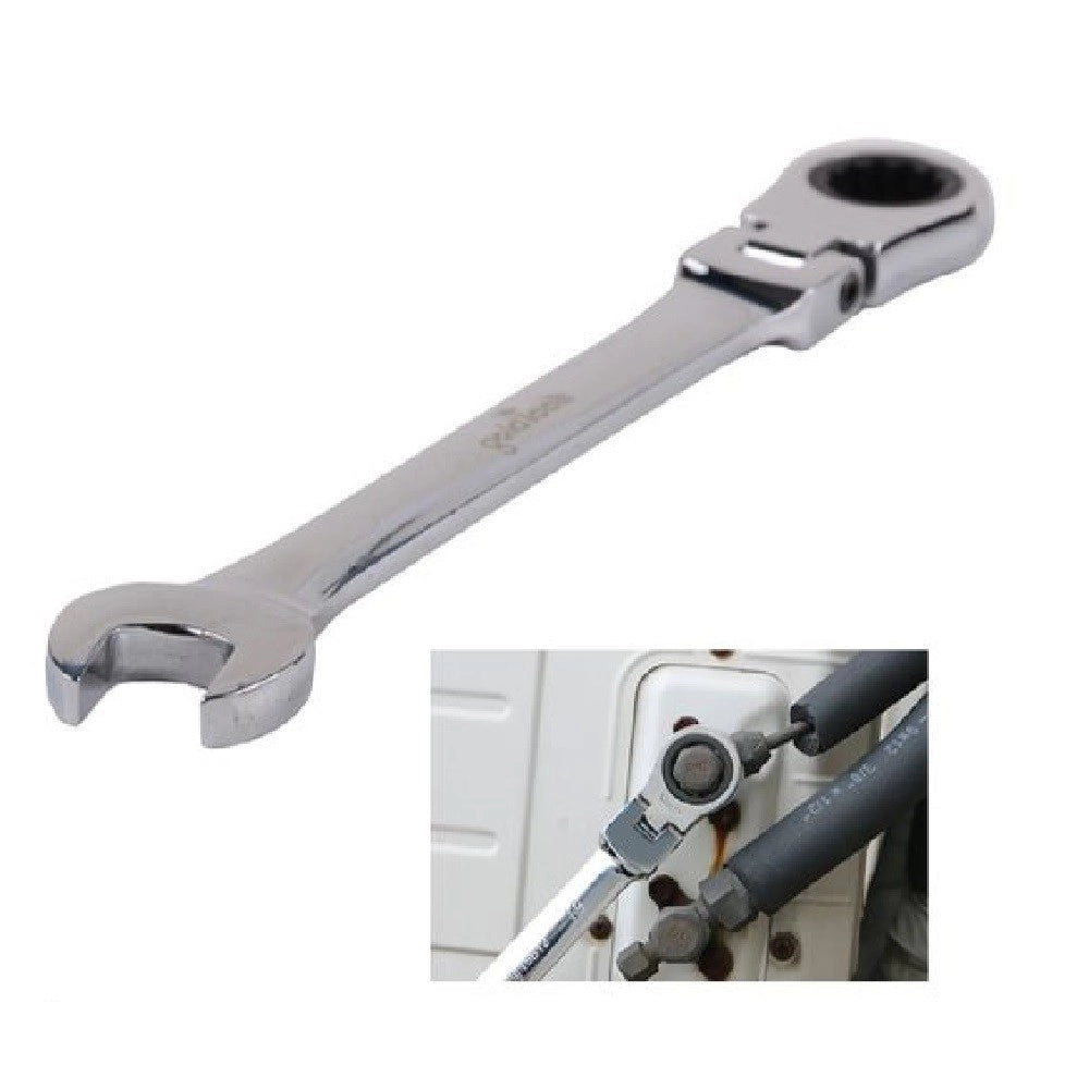 Trade Shop - Chiave A Cricchetto Combinata 23mm Testa Pieghevole Cromo Vanadio Utensile 91744 -