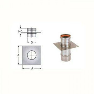 Piastra con elemento diritto d.2 50 inox aisi316l b08x9skbp8