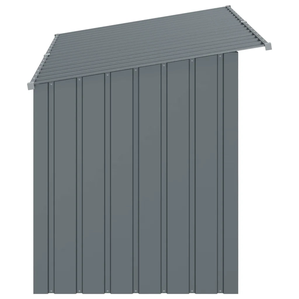 Casetta Cani con Tetto Antracite 196x91x110 cm Acciaio Zincato 172575