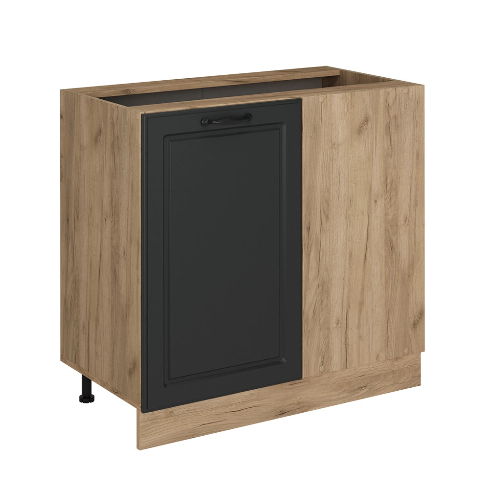 Mobile ad angolo cucina R-Line Antracite rustico/Rovere dorato 86 cm senza piano di lavoro Vicco