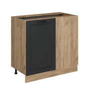 Mobile ad angolo cucina R-Line Antracite rustico/Rovere dorato 86 cm senza piano di lavoro Vicco