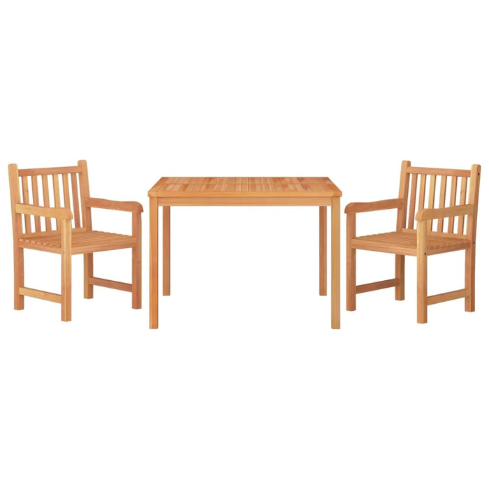 Set da Pranzo per Giardino 3 pz in Legno Massello di Teak cod mxl 78116