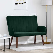 Sofa a Due Posti Verde Scuro 115 x 61 x 87 cm Velluto