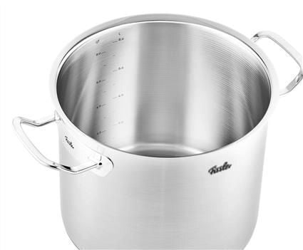 Fissler 084-118-28-000-0 Original-Profi Collection Pentola alta in acciaio inox 14 L 28 cm adatta a tutti i piani cottura inclusa induzione colore Argento