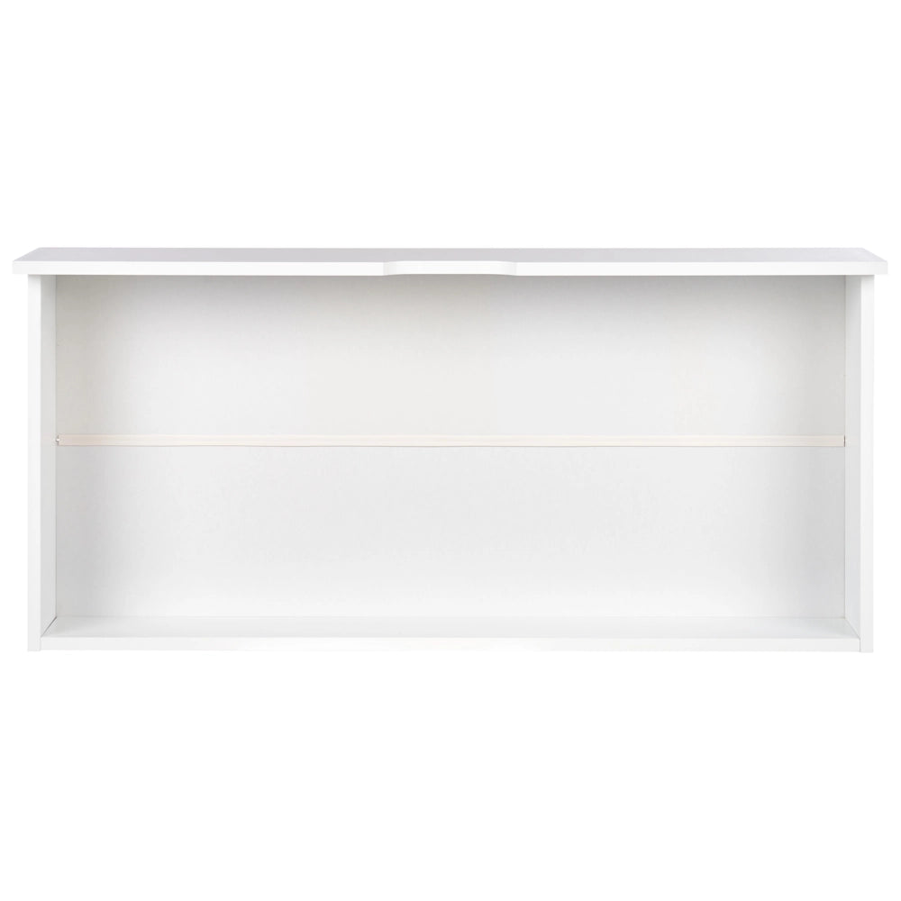 Set di 2 cassetti per letto in legno bianco MDF con ruote
