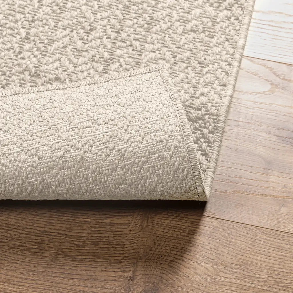 vidaXL Tappeto ZIZUR Crema 100x200 cm Aspetto Iuta Interni ed Esterni