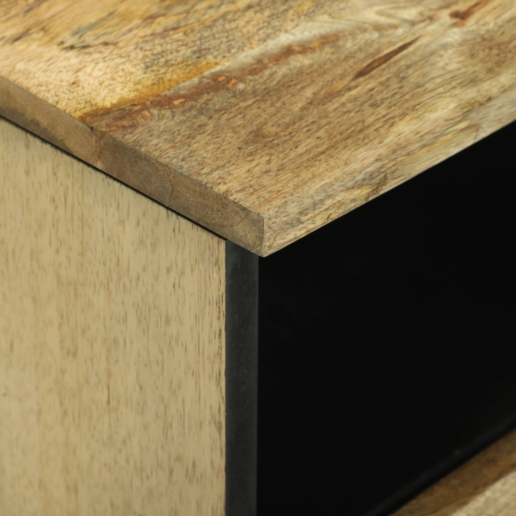 Mobiletti da notte 2 pz 40x33x46 cm Legno massello di mango