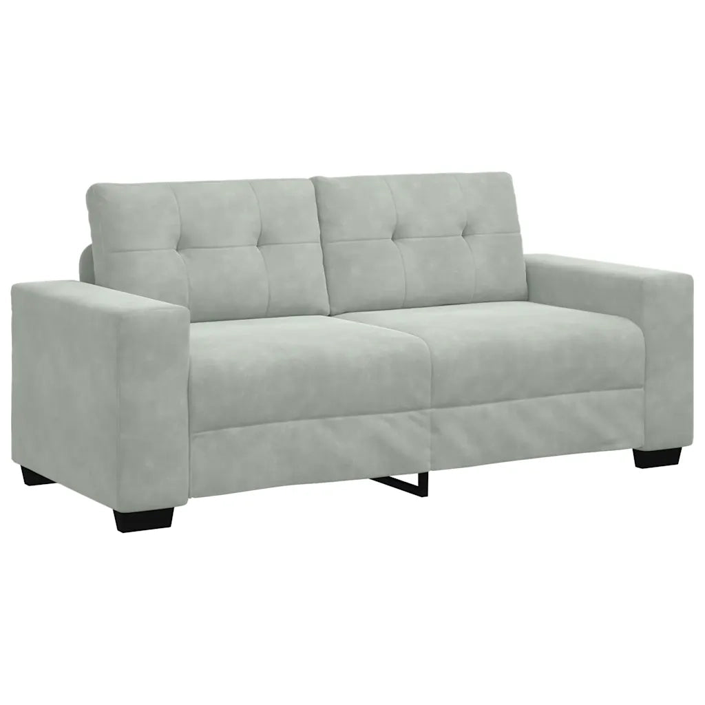 Divano Divanetto Grigio Chiaro 180x77x82 cm in Velluto 4105122