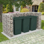Gabbione in Rete in Acciaio per 3 Cassonetti 250x100x120 cm 142560