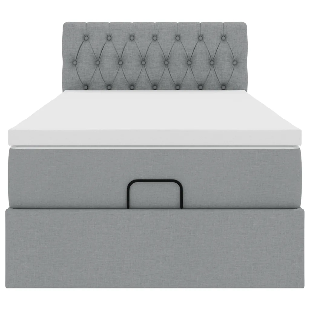 Struttura Letto Pouf con Materasso 80x200 cm in Tessuto