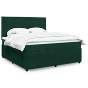 Giroletto a Molle con Materasso Verde Scuro 180x200 cm Velluto 3294703