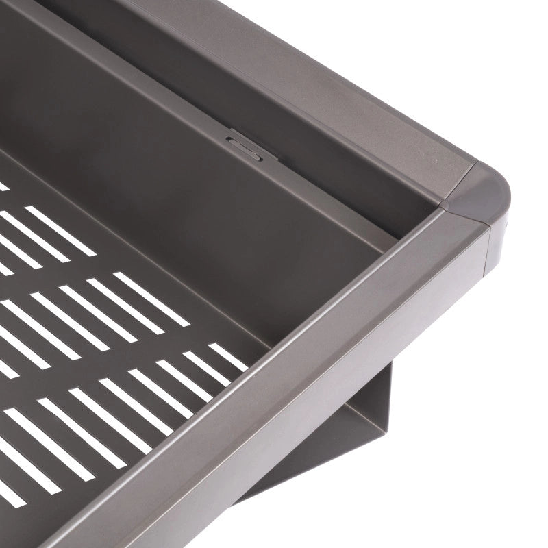 Cassetto portascarpe per armadi e cabine armadio Quartz, 440 (M60), Acciaio, Titanio