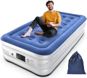Letto aereazione con Pompa Integrata - Letto aereo Autoinflante - Materasso Autoinflante - Letto aereo Singolo - 188 x 99 x 46 cm, Massimo 250 kg - Blu