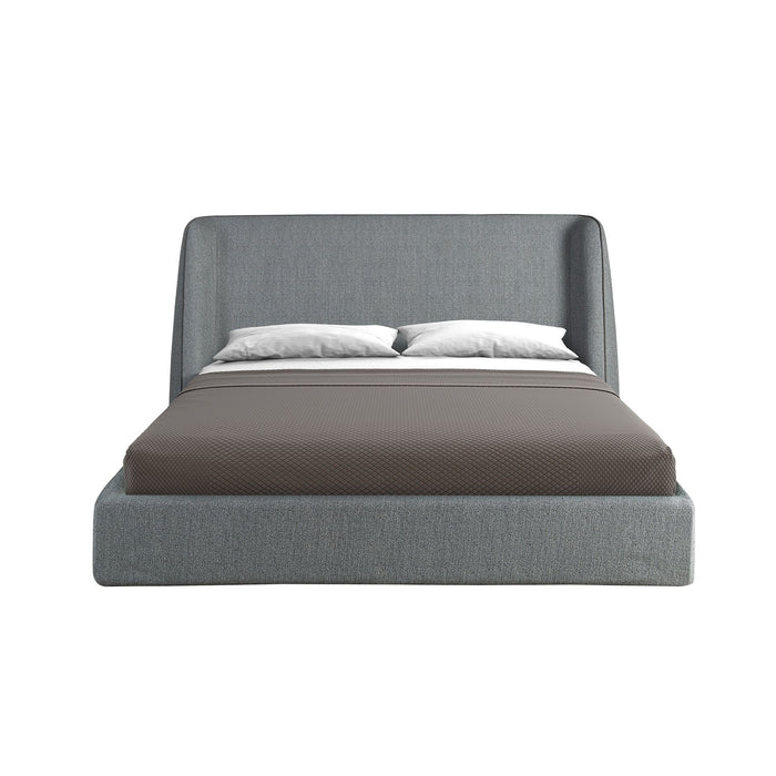 Letto in tessuto grigio scuro